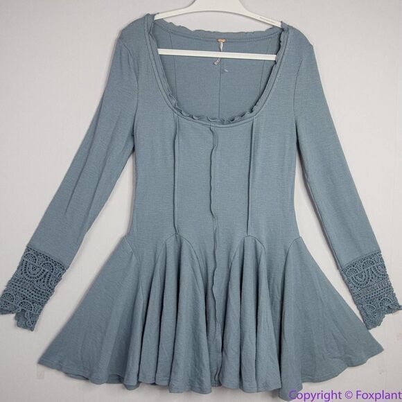 NEW Free People Little Love Thermal Mini Dress , M - Picture 2 of 16